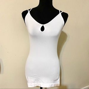 Niki Biki White Keyhole Strappy Tank NWT